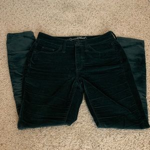 Women’s High-rise Velvet Ankle Cropped Skinny Jean